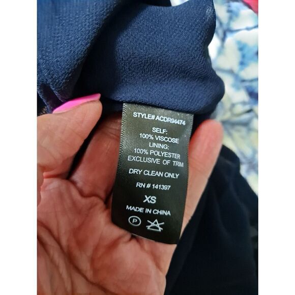 ASTR The Label Delfina Indigo Tie Dye Midi Dress Blue XSmall - Picture 7 of 8